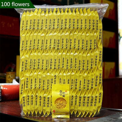 Premium Chrysanthemum Tea Gold Silk Healthy Flower Floral Herbal Tea 100 Pcs