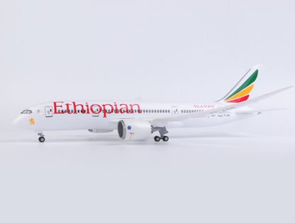 1:130 43CM Ethiopian BOEING 787 Airplane Landing Gear Resin Aircraft Plane Model