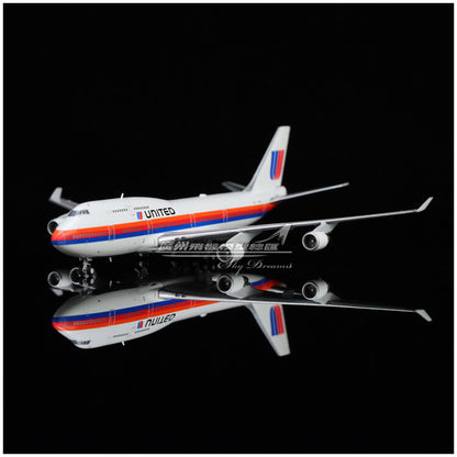 1:400 JC Wings UNITED BOEING 747-400 Passenger Airplane Diecast Aircraft Model