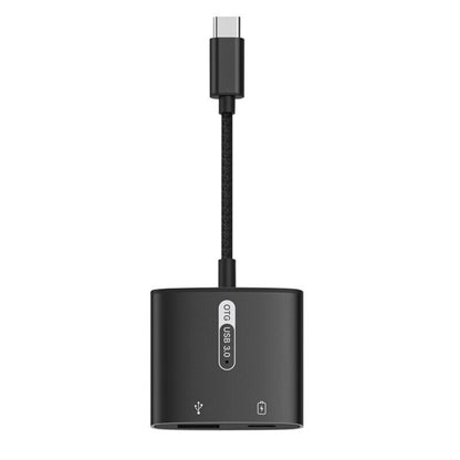 2 in 1 Type C Splitter OTG Adapter USB3.0 Converter Wire Power Cable Wearproof