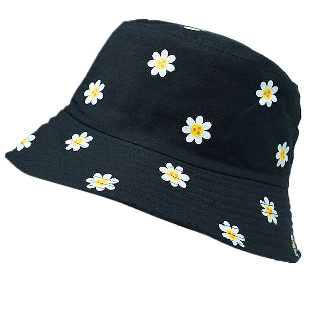 Unisex 100% Cotton Bucket Hat Boonie Hunting Fishing Outdoor Reversible Cap