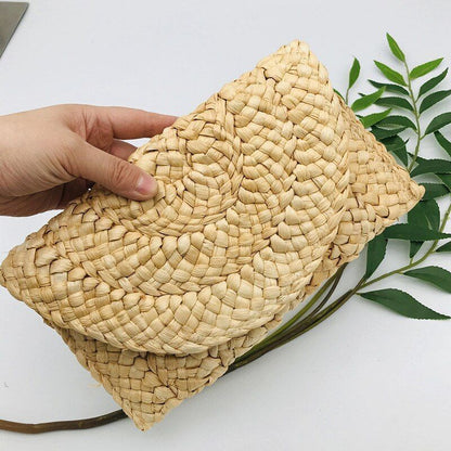 Woven Bag Clutch Bag Large-clip Handmade Bag Mobile Phone Coin Purse 27*16*2CM