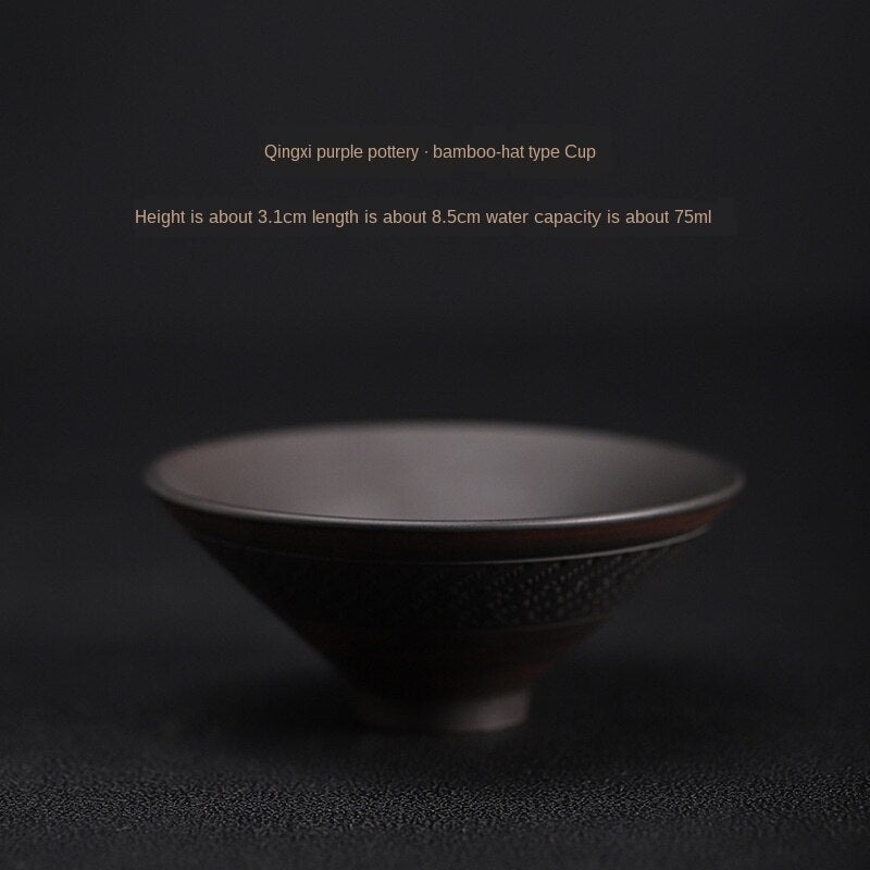 Purple Pottery Teacup Handmade Blind Dagger Scrub Large Master Cup Ceramic