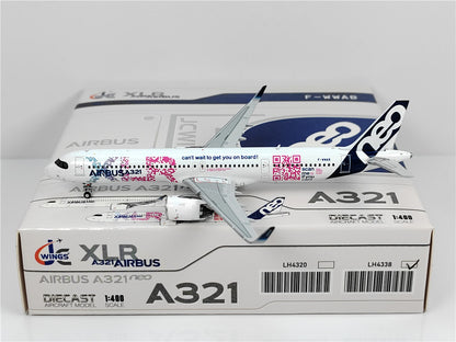1:400 JC Wings AIRBUS A321neoXLR Passenger Airplane Diecast Aircraft Model
