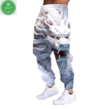 Autumn New Men's Casual Pants, Sweatpants 3D Digital Printing trend