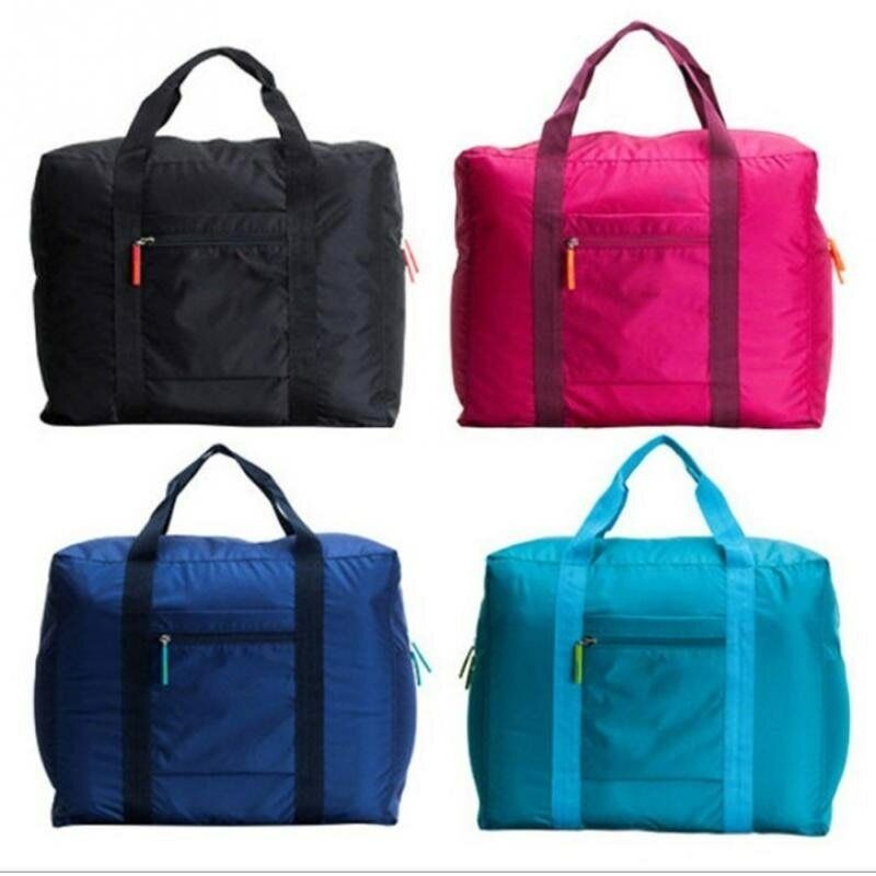 Travel HandbagsWomen Men Nylon Travel Bag Folding Bag Unisex Luggage Suitcase