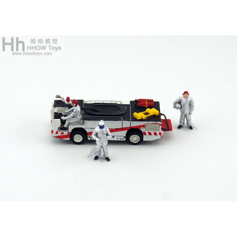 1/72 US Navy Deck Fire Truck + 3 Firefighters For Airport Deck