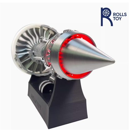 Trent 900 Engine Turbofan Blades Silver White Aircraft Engine Electric Model