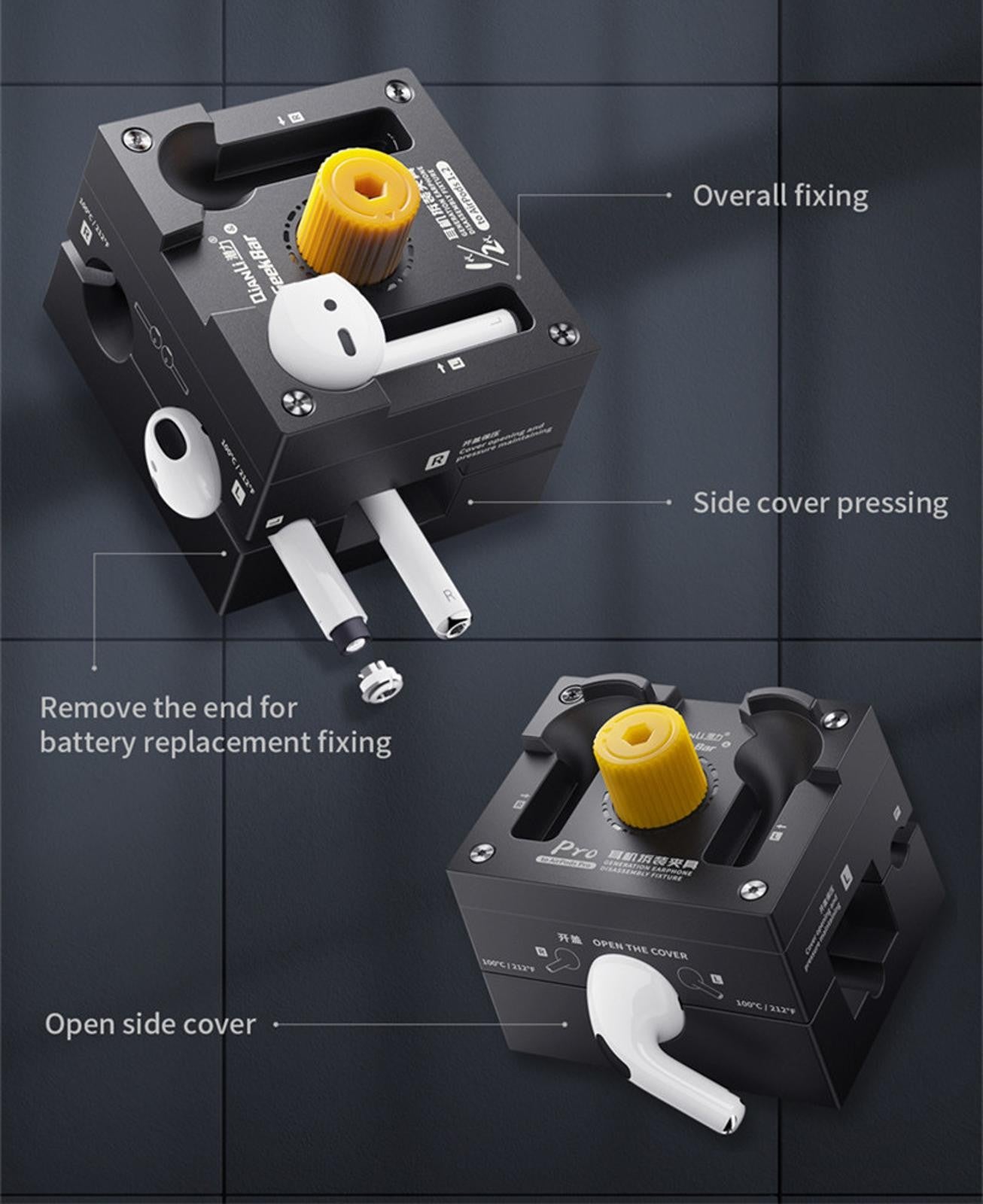 Earphone Opening Alignment Clamp Battery Holder Repair Fixture For Airpods Pro