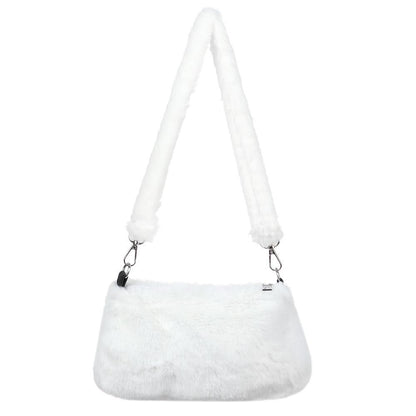 1pc Women Girls Fluffy Shoulder Bag Top-handle Bag Female Autumn Winter Handbag