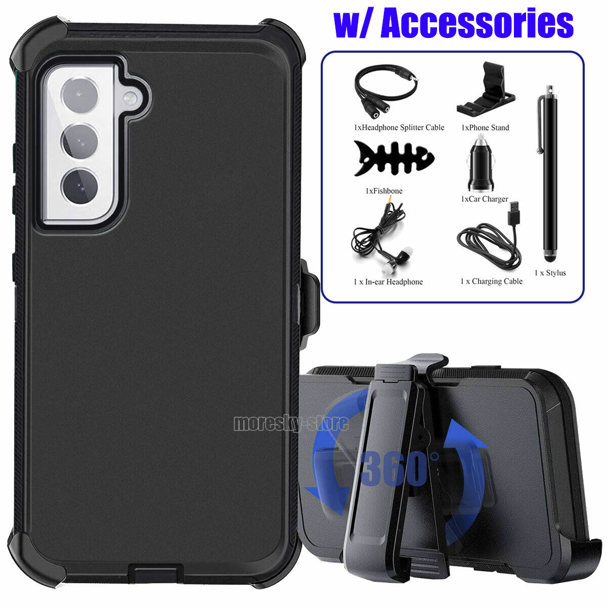 For Samsung Galaxy S21 FE 5G Belt Holster Case Hard Shockproof Cover / Accessory