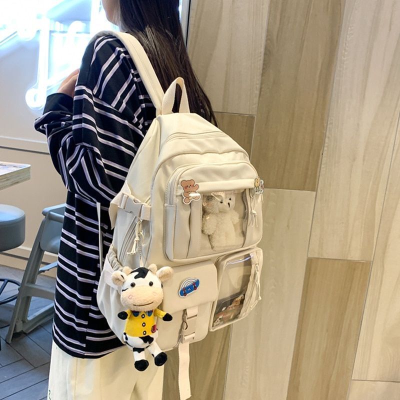 Backpacks Waterproof Multi-Pocket Nylon School Student Laptop Pack Traveling Bag