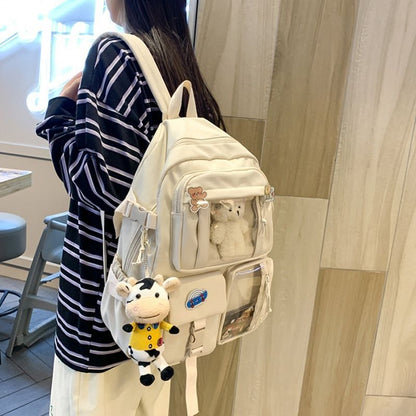 Backpacks Waterproof Multi-Pocket Nylon School Student Laptop Pack Traveling Bag