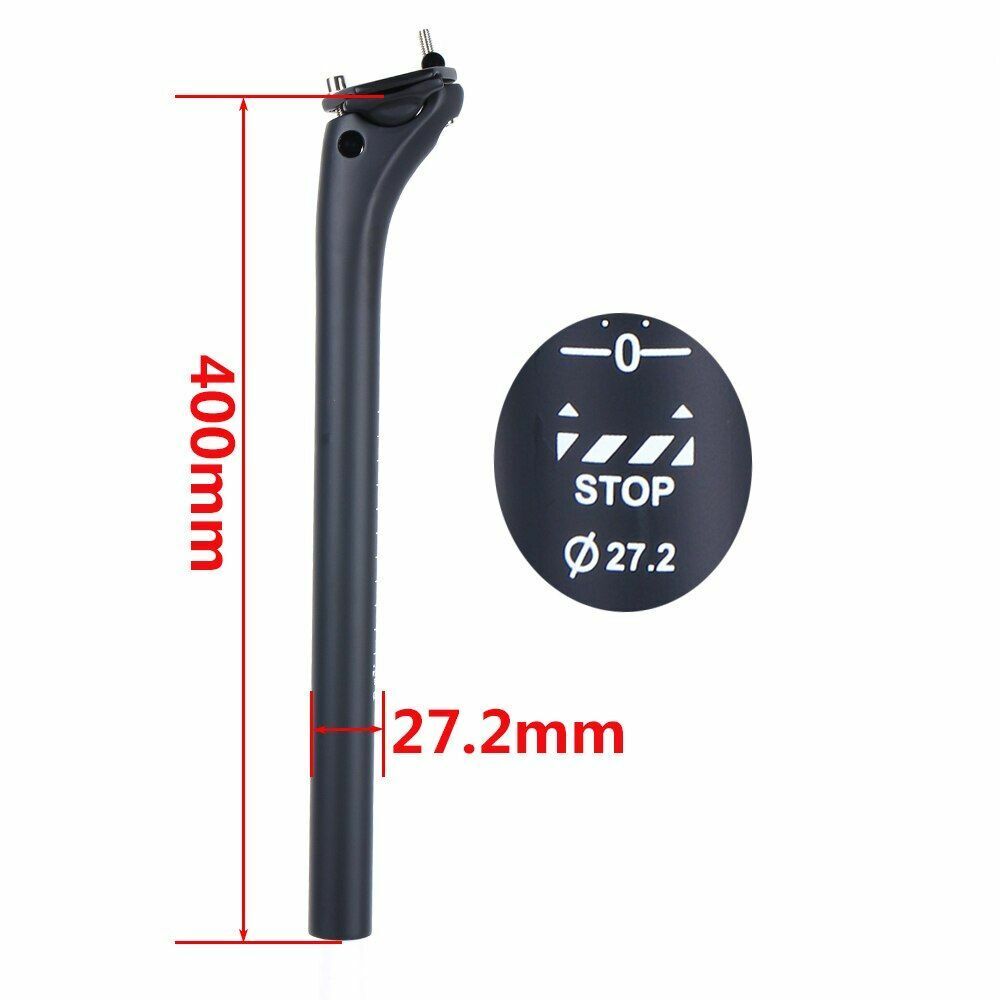 Carbon Fiber Seat Post MTB/Road Bike Seatpost 27.2/30.9/31.6mm Offset 20mm Light