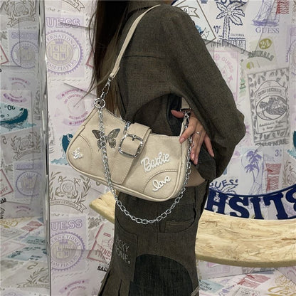 Handbags Small Shoulder Bags Versatile Underarm Bag 25*8*15 CM Purse Beige 1 PC