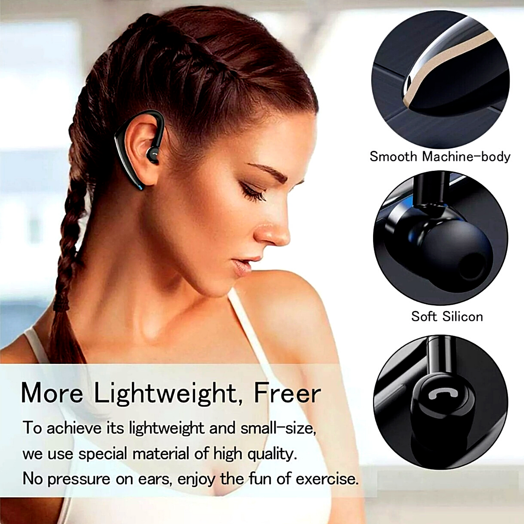 Wireless Bluetooth 5.0 Headset Headphone Earphone Sport Trucker Work Handsfree
