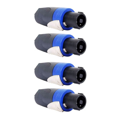 4Pcs NL4FC Speaker 4 Pole Cable Plug Connector for Audio Speaker Repair Parts