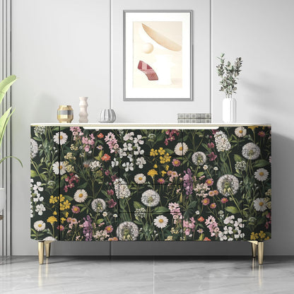 Floral Peel and Stick Wallpaper Floral Leaf Contact Paper 16.9Inch X 118.1Inch B