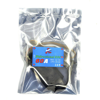 40A 50A 60A 80A 2-6S Water Cooled Bidirectional Adjustable ESC for RC Car Model