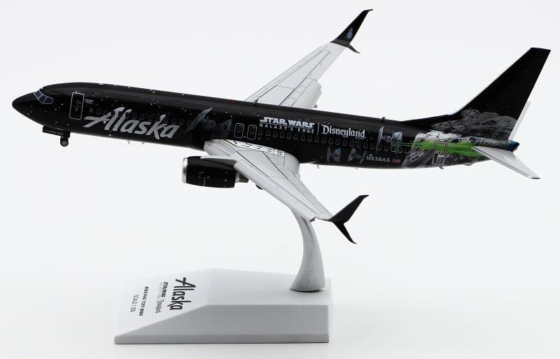 1:200 JC Wings Alaska BOEING B737-800 Flap Down Airplane Diecast Aircraft Model