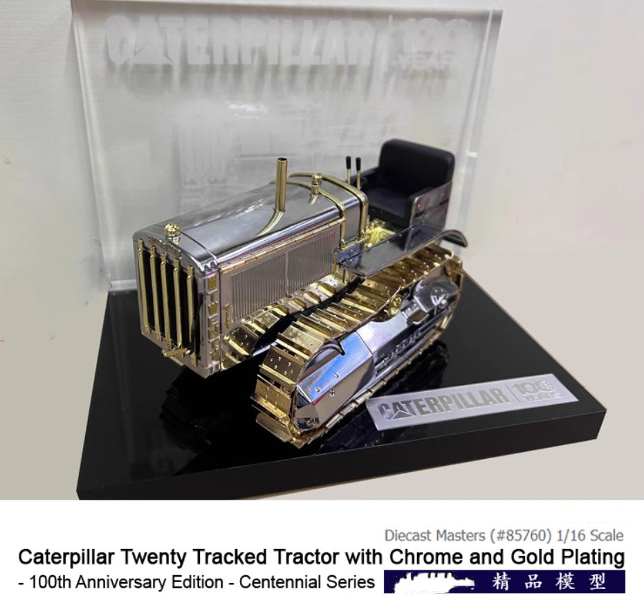 1:16 DM TWENTY TRACKED TRACTOR 100 YEARS Chrome and Gold Plating Diecast Model