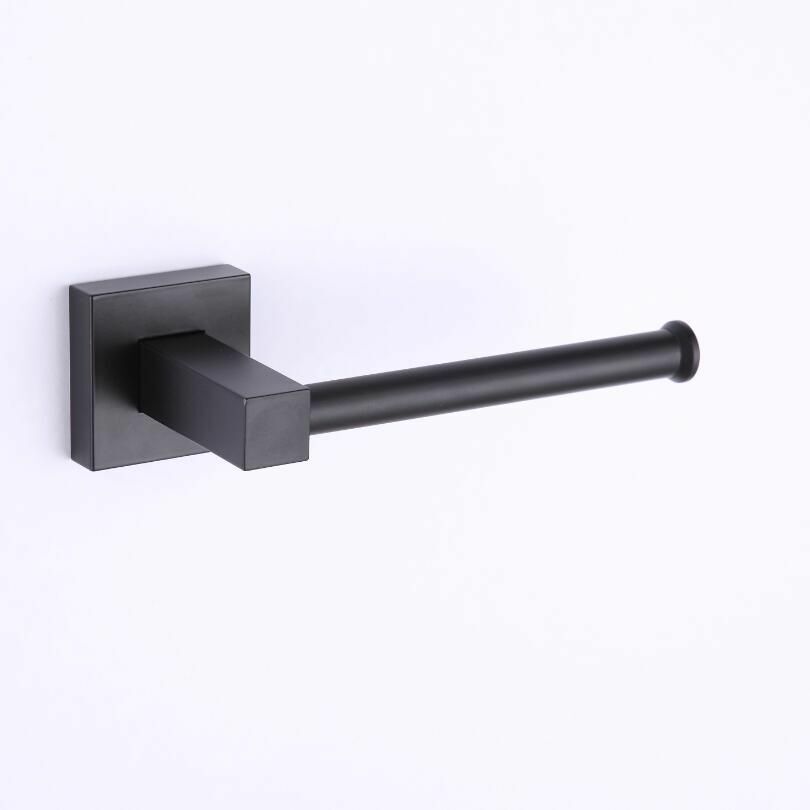 Towel Bars Bathroom Hanger 55CM Matte Black Double Space Aluminum Accessories