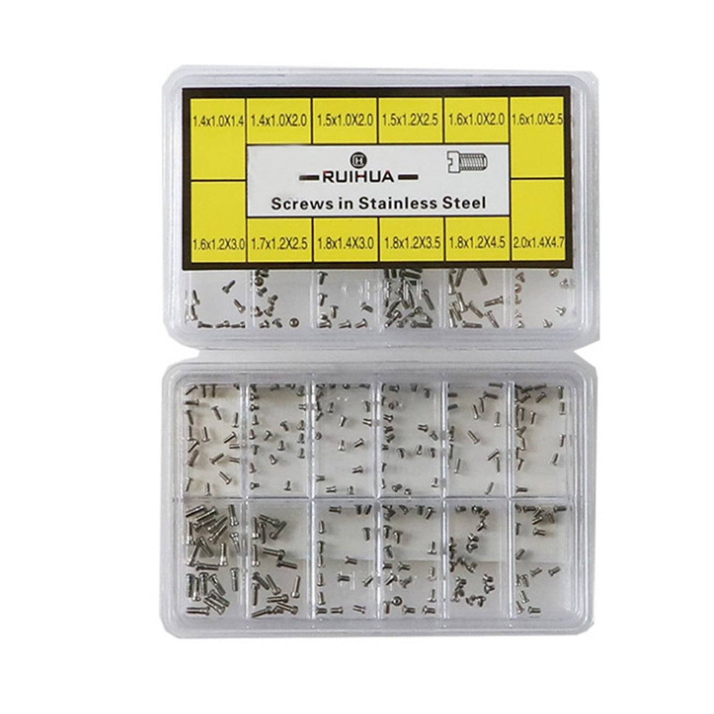 No. 4023-A One Head 12 Different Sizes Stainless Steel Watch Back Case Screw D
