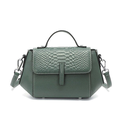Small Shoulder Bag Genuine Leather Handbag Soft Cowhide Crossbody Shell Purse