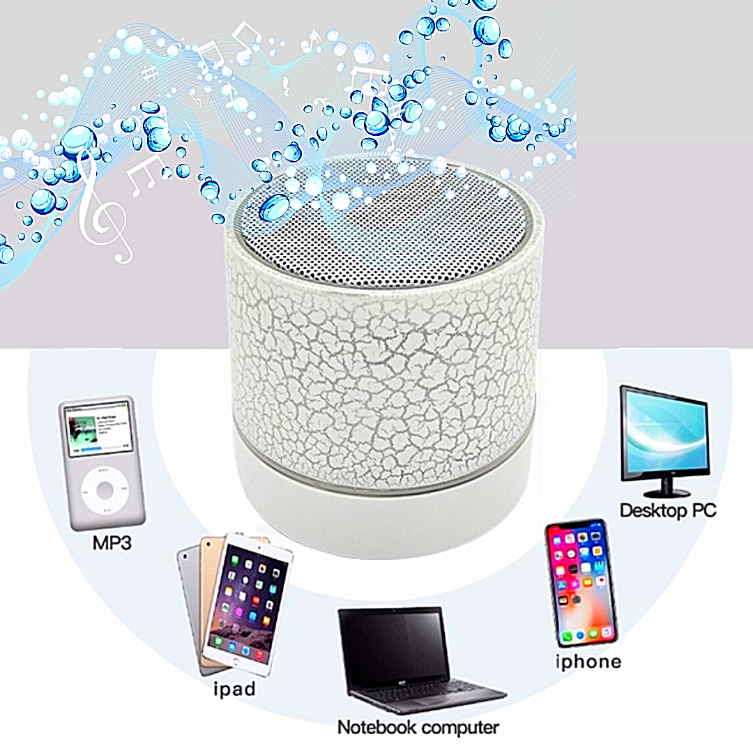 Bocinas Bluetooth Parlantes Portables Recargables Altavoz Portatil con Luz Led