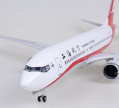 47CM 1:85 SHANGHAI AIRLINES BOEING 737 MAX Airplane Landing gear Resin Model