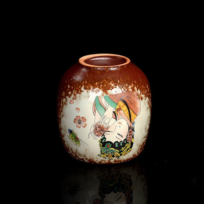 chinese jingdezhen porcelain tea cup：actress