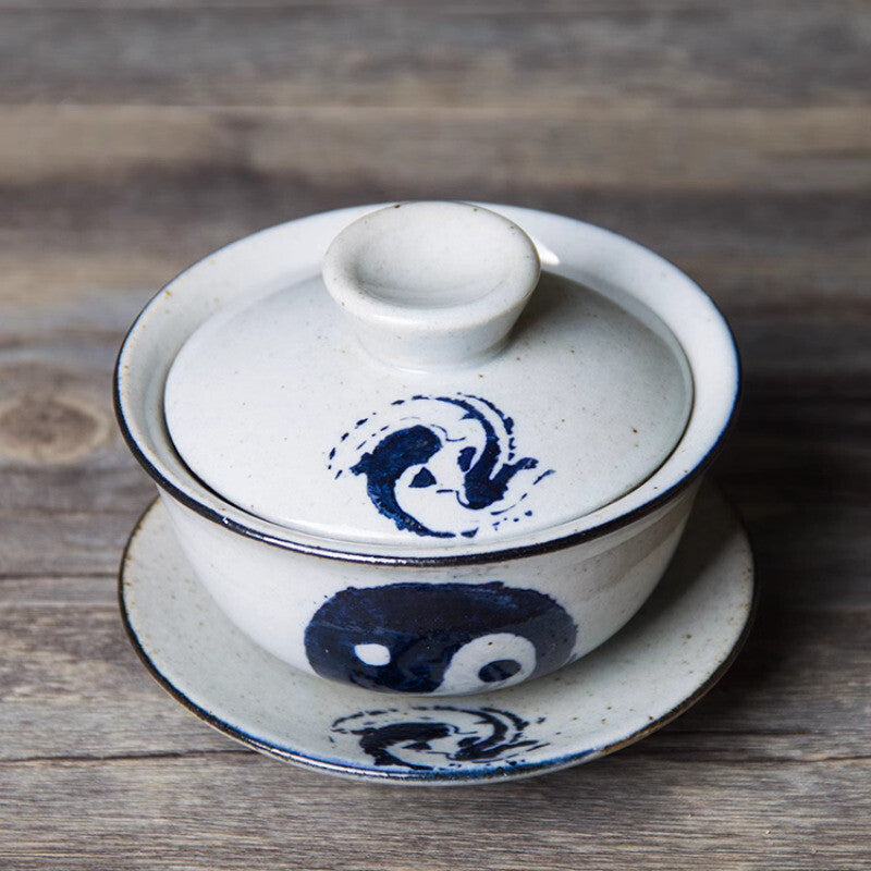 Jingdezhen Ceramic Covered Bowl Hand-painted Tea Cup Kung Fu Tea Set Tea Infuser