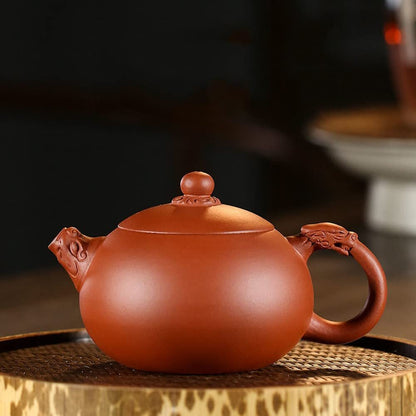 320ml Yixing Handmade Purple Clay Xishi Teapot Kung Fu Tea Set Tea Ceremony