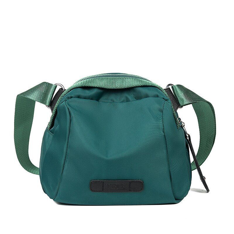 Nylon Black Handbag Shell Shape Portable Everyday Crossbody Bag 24*17*14CM Purse