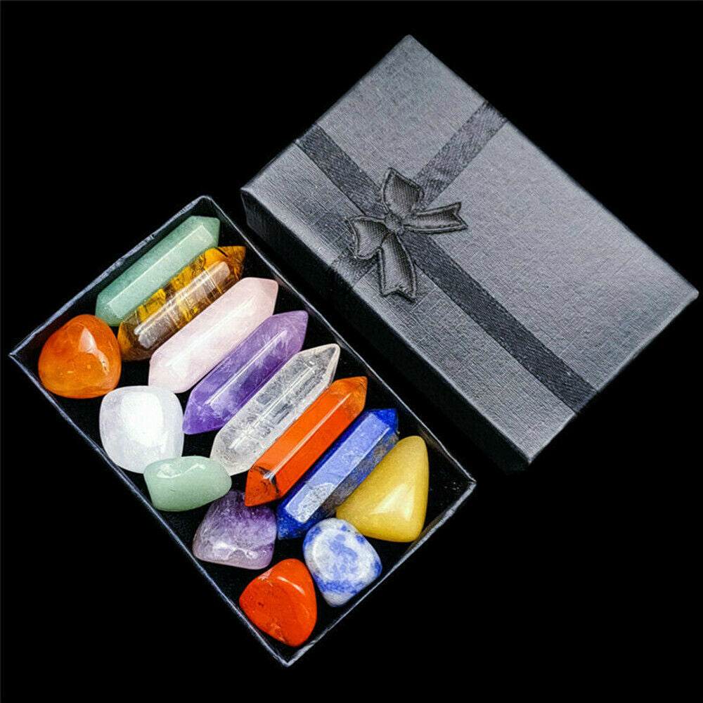 Natural Obelisk Quartz Crystal Double Point Reiki Mineral Healing Gift