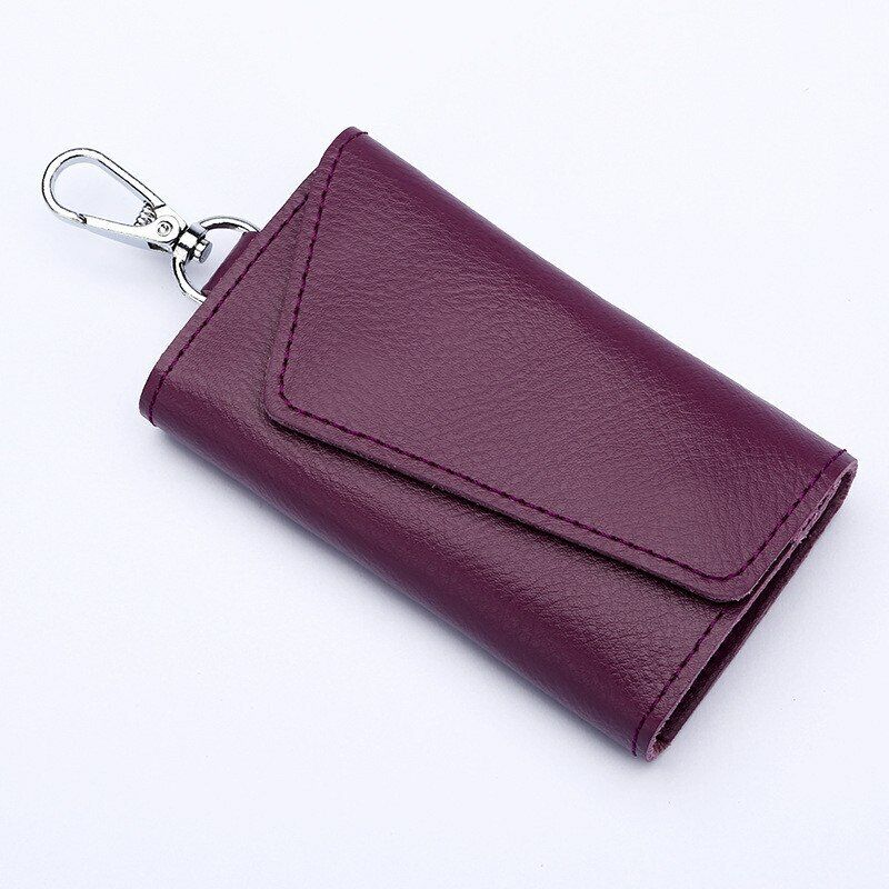 Men Women Car Key Keychain Key Bag Holder Pouch Leather Unisex Key Bag Small Bag