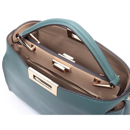 Genuine Leather Tote Handbag Women Bags Square Purse S/M/L Sizes Cow Leather 1PC