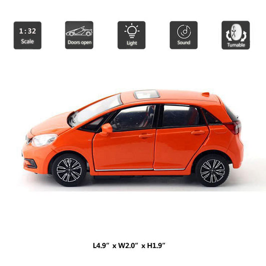 1/32 Scale Honda Fit Model Car Diecast Toy Vehicle Kids Toys for Boys Orange