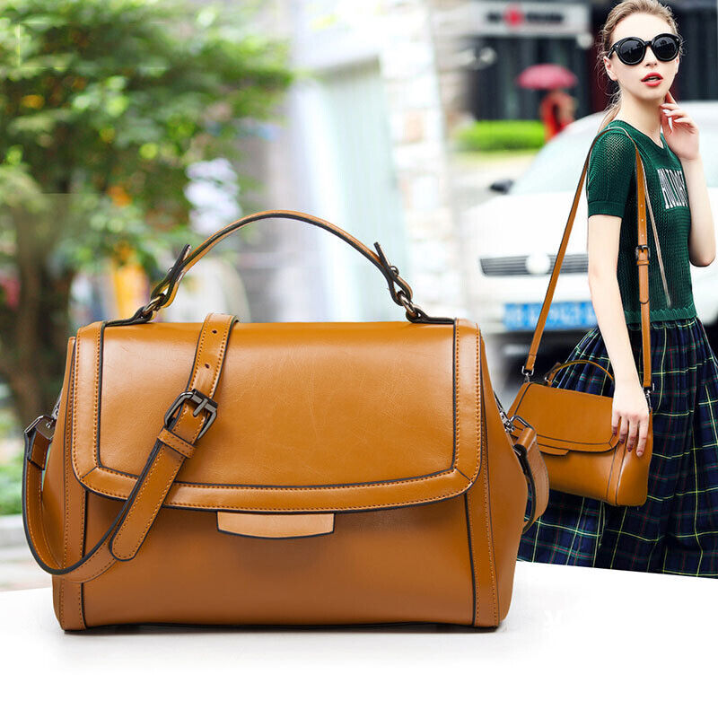 Ladies Handbag Genuine Leather Hobo Satchels Tote Crossbody Shoulder Bag Purse