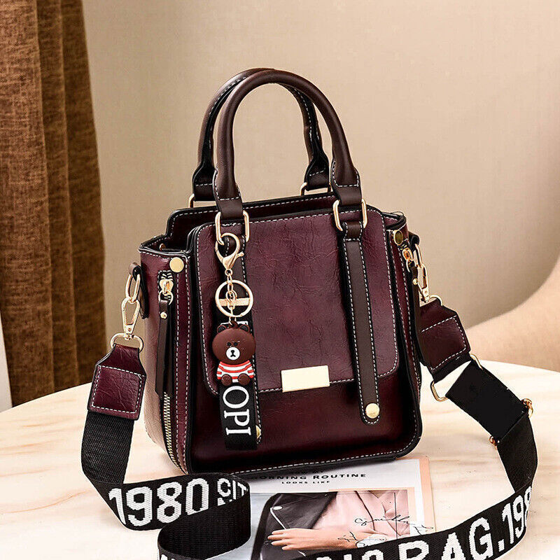 Women PU Leather Bag Purse Shoulder Handbags Tote Messenger Satchel Cross Body