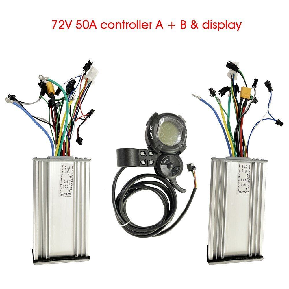 72v 50A Electric Scooter Controller 72 Dual Motor 7000/8000w Accelerator Display
