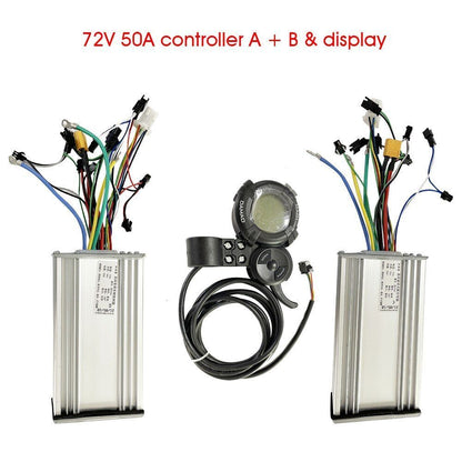 72v 50A Electric Scooter Controller 72 Dual Motor 7000/8000w Accelerator Display