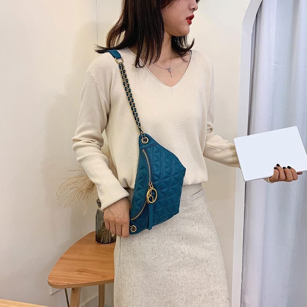 Women Fanny Chest Bag Waist Pack Crossbody Leather Fashion Travel Shoulder Bag