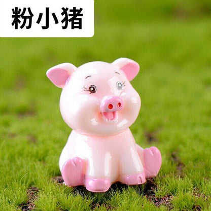 3pcs/lot Pig Family Micro Landscape PVC Crafts Home Mini Accessories Creative