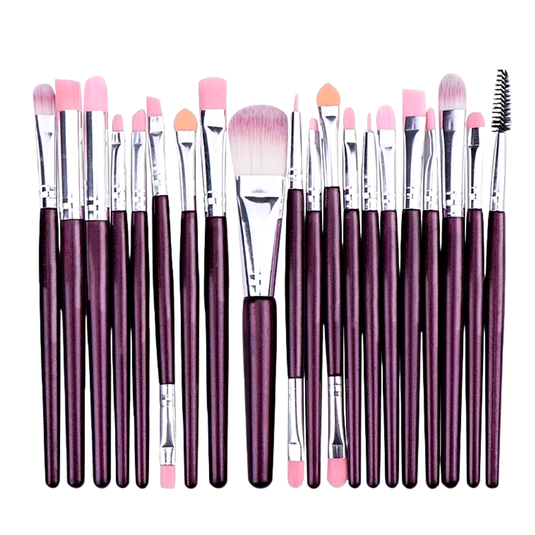 Set de Brochas y Pinceles para Maquillaje Profesional Set de 20 Piezas Kit US