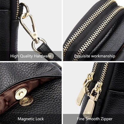 Genuine Leather Small Shoulder Crossbody Bag Adjustable Strap Messenger Bags 1PC