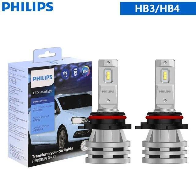 2pcs Philips Ultinon Pro3101 H1 H3 H4 H7 H11 HB3 HB4 HIR2 LED Car Headlight Kit