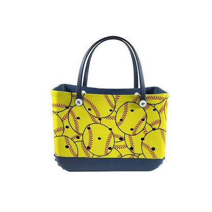 Large Rubber Beach Shoulder Tote Bag Luxury Summer Travel Outdoor Waterproof Bag