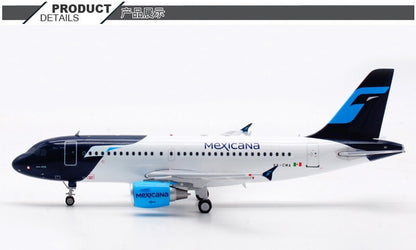 1:200 InFlight Mexicana AIRBUS A319 Passenger Airplane Diecast Aircraft Model