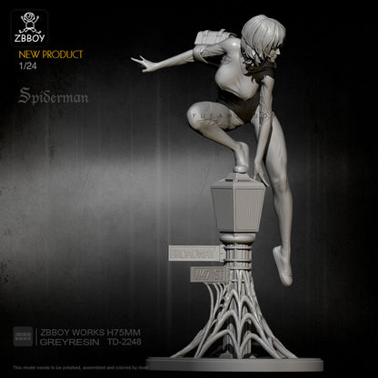 75mm resin figure model kit 1:24 Sexy Spider chivalrous woman TD-2248 garage kit
